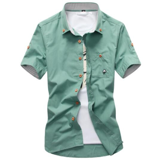 Angelo Ricci™ Embroidery Short Sleeve Color Shirts