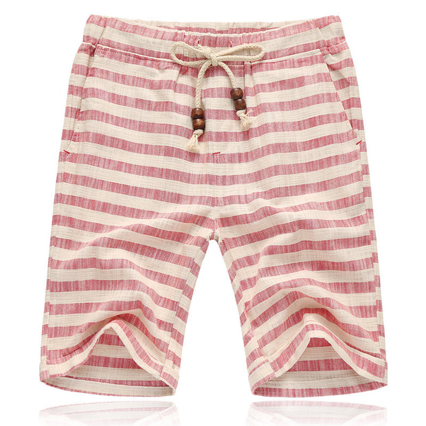 Angelo Ricci™ Cotton Linen Stripe Shorts