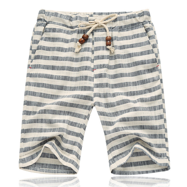 Angelo Ricci™ Cotton Linen Stripe Shorts