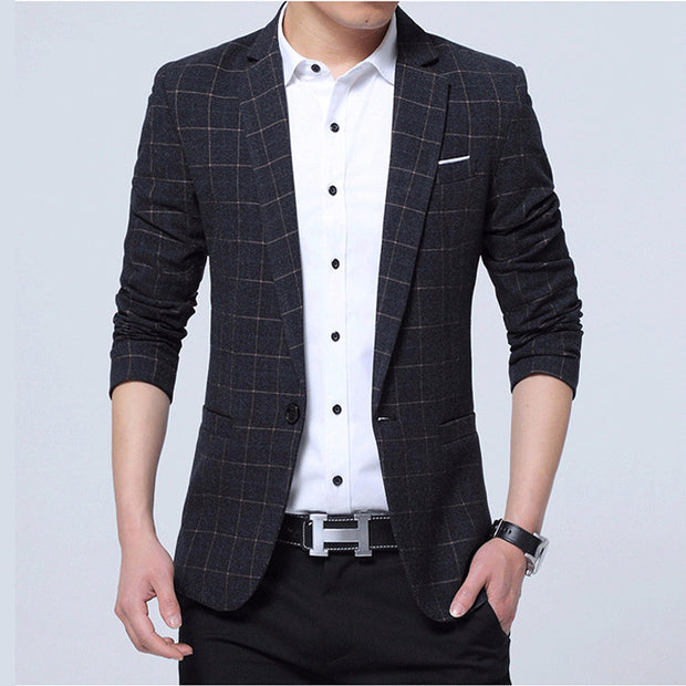 Angelo Ricci™ Brand Fashion Plaid Blazer