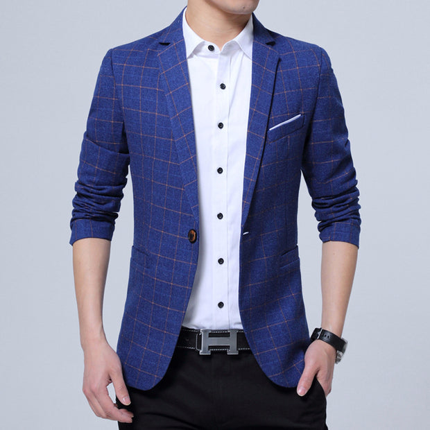 Angelo Ricci™ Brand Fashion Plaid Blazer