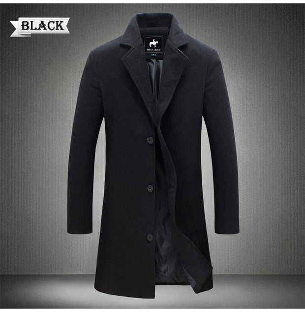 Angelo Ricci™ Business-Man Windproof Long Coat