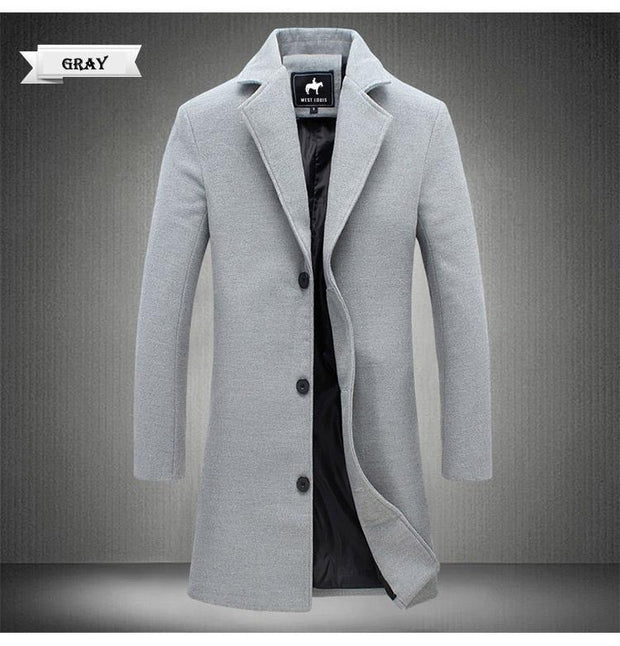 Angelo Ricci™ Business-Man Windproof Long Coat