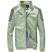 Angelo Ricci™ Autumn Shoulder Patch Collar Zipper Jacket