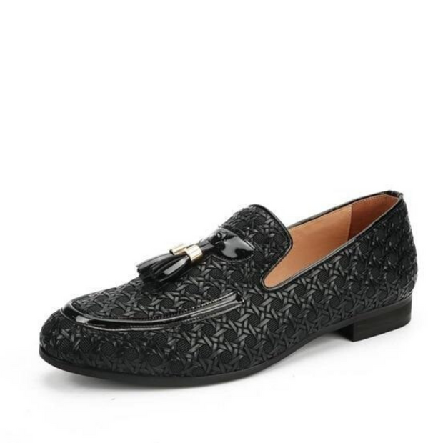 Angelo Ricci™ Elegant Braid Leather Loafers