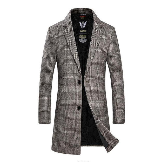 Angelo Ricci™ Winter Woolen Plaid Coat