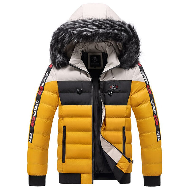 Angelo Ricci™ Patchwork Thick Warm Fur Hood Waterproof Parka