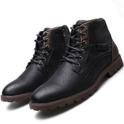 Angelo Ricci™ Designer Leather Outdoor Ankle Boots