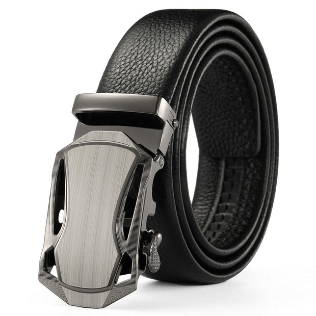 Angelo Ricci™ Automatic Buckle Leather Business Belt