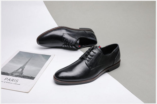 Angelo Ricci™ Classic Leather Elegant Oxford Shoes