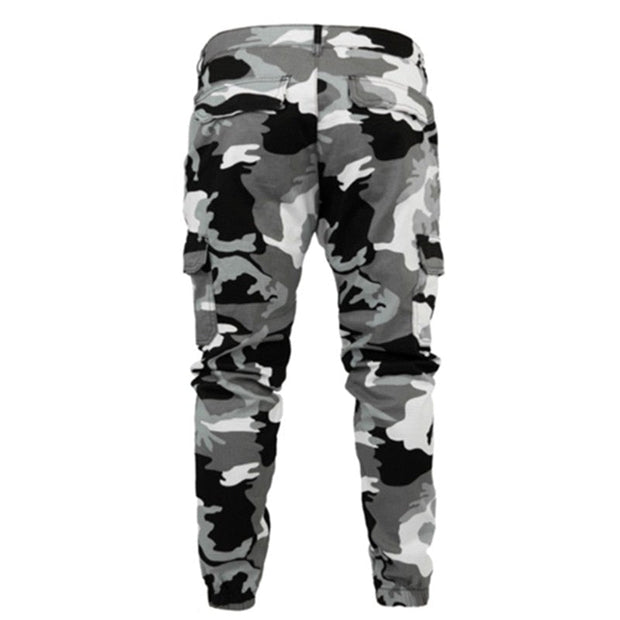 Angelo Ricci™ Gray Style Camouflage Cargo  Military Joggers Pants