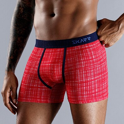 Angelo Ricci™ Plaid Pattern Cotton Men Boxers