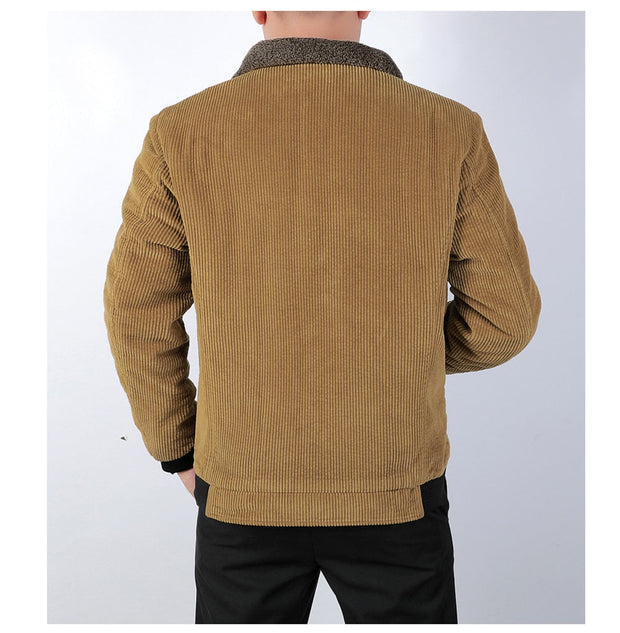 Angelo Ricci™ Man Corduroy Fleece Lining Bomber Jacket