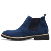 Angelo Ricci™ Designer Pointed Toe Suede Chelsea Boots