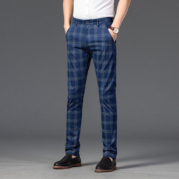 Angelo Ricci™ Brand Plaid Business-Men Style Dress Pants