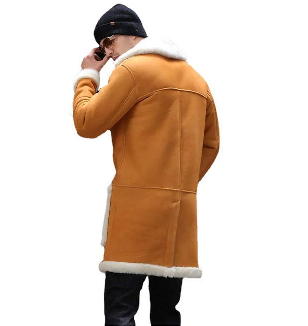 Angelo Ricci™ Parka Fall Warm Plain Pocket Long Trench Coat