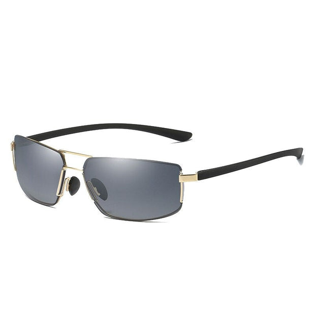 Angelo Ricci™ Brand Designer Rectangle Men Polarized Sunglasses