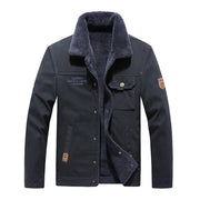 Angelo Ricci™ Brand Fleece Fur Collar Bomber Jacket