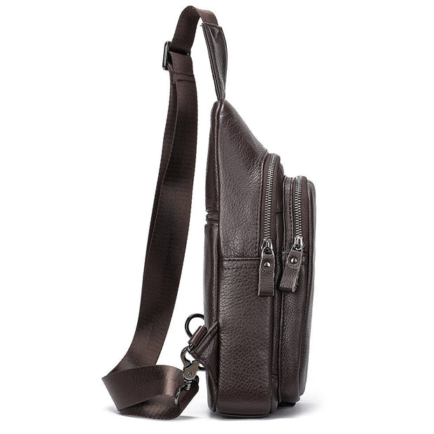 Angelo Ricci™ Trendy Genuine Leather Crossbody Men Bag