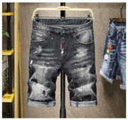 Angelo Ricci™ High Street Holes Fit Jeans Shorts