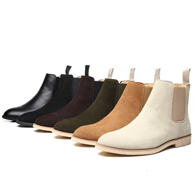 Angelo Ricci™ Classic Cow Suede Leather Chelsea Boots