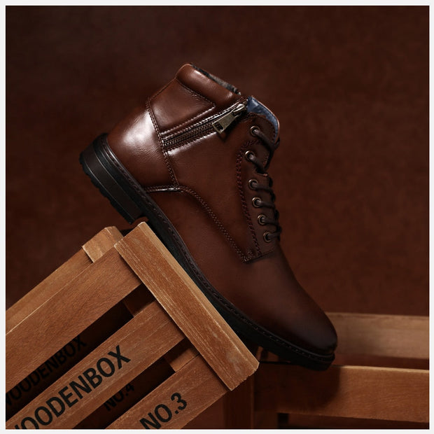 Angelo Ricci™ Handmade Leather Business Style Winter Boots