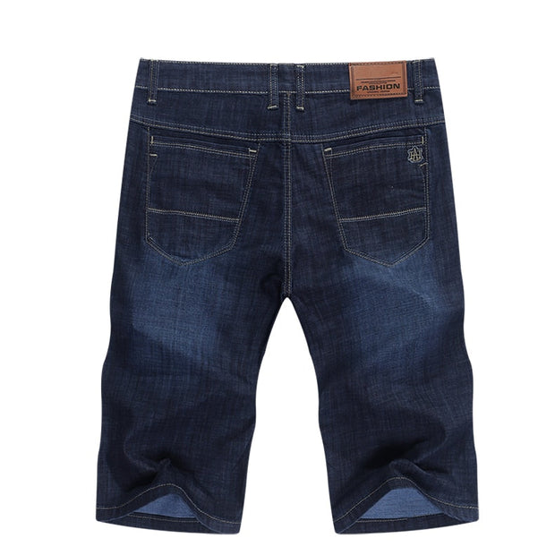 Angelo Ricci™ Businessman Denim Slim Straight Regular Fit Short