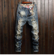 Angelo Ricci™ Ripped Hollow Out Streetwear Jeans