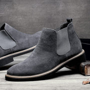 Angelo Ricci™ Designer Pointed Toe Suede Chelsea Boots