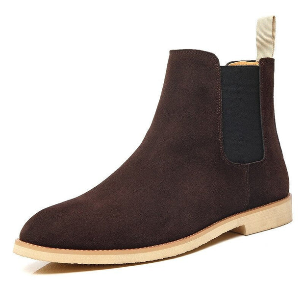 Angelo Ricci™ Classic Cow Suede Leather Chelsea Boots