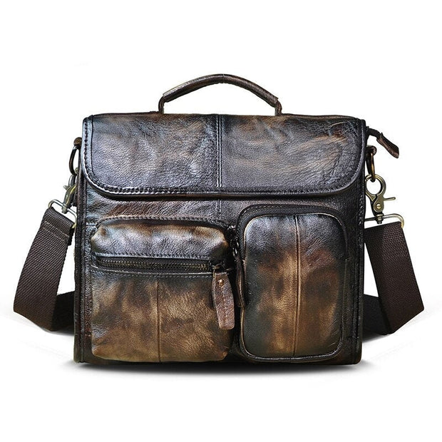 Angelo Ricci™ Vintage Lawyer Business-Men Leather Briefcase