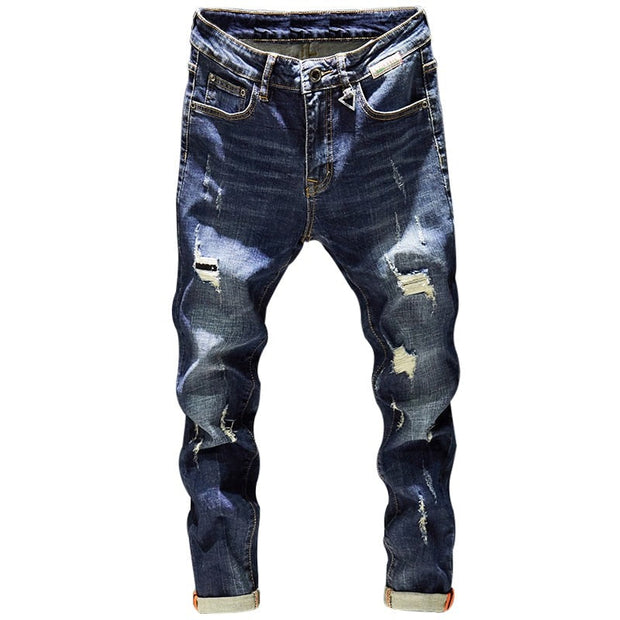 Angelo Ricci™ Destroyed Torn Stylish Streetwear Jeans