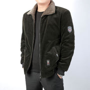 Angelo Ricci™ Man Corduroy Fleece Lining Bomber Jacket