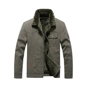 Angelo Ricci™ Brand Fleece Fur Collar Bomber Jacket