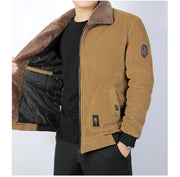 Angelo Ricci™ Man Corduroy Fleece Lining Bomber Jacket