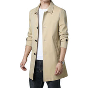 Angelo Ricci™ Executive Business Solid Trench Coat