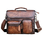 Angelo Ricci™ Vintage Lawyer Business-Men Leather Briefcase