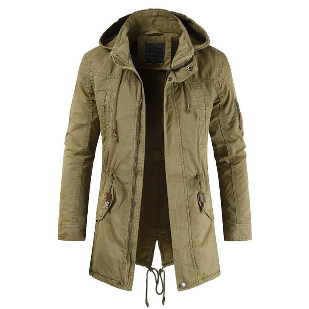 Angelo Ricci™ Military Tactical Mid-Long Hooded Parka