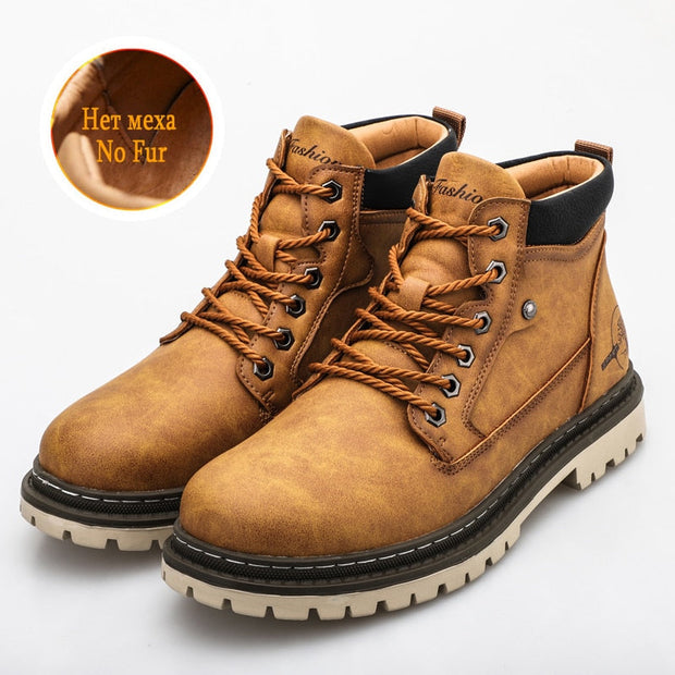 Angelo Ricci™ Warm Fur Snow Outdoor Leather Boots