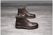 Angelo Ricci™ Designer Office Formal Round-Toe Leather Boots