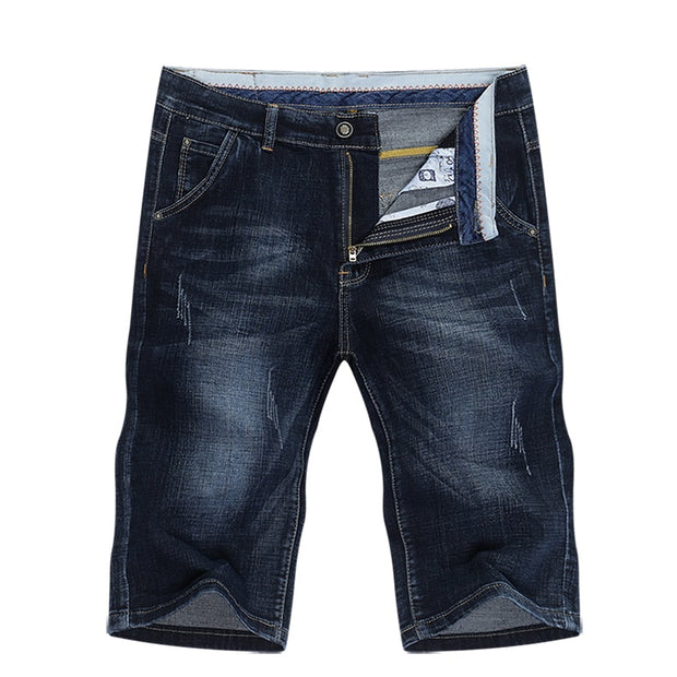 Angelo Ricci™ Stretch Fashion Design Straight Jeans Short