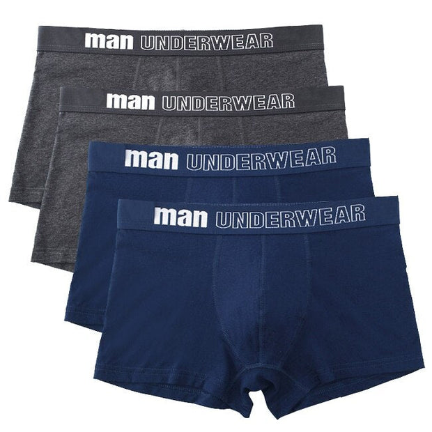 Angelo Ricci™ Men Cotton Soft Boxers Underwear 4Pcs