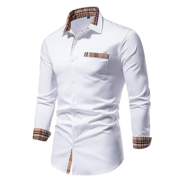 Angelo Ricci™ Designer Button Up Business Dress Shirt