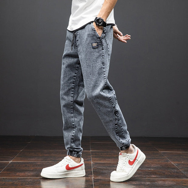 Angelo Ricci™ Men Streetwear Denim Jogger Pants