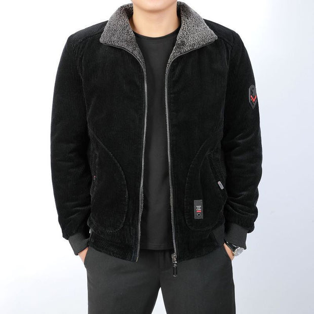 Angelo Ricci™ Man Corduroy Fleece Lining Bomber Jacket