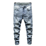 Angelo Ricci™ Ripped Distressed Brand Men Jeans