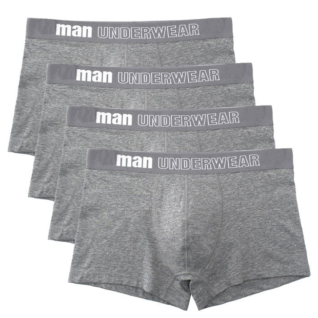 Angelo Ricci™ Men Cotton Soft Boxers Underwear 4Pcs