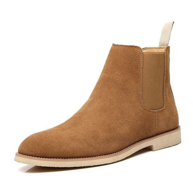 Angelo Ricci™ Classic Cow Suede Leather Chelsea Boots