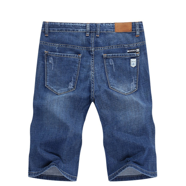 Angelo Ricci™ Elasticity Scratched Fashion Pocket Denim Short