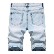 Angelo Ricci™ Ripped Bermuda Fashion Cotton Jeans Shorts